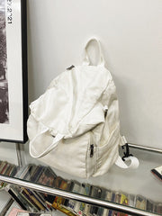 Japan Style Canvas Solid Shoulder Bags Backpack