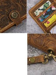 iPhone Vintage Leather Card Phone Crossbody Bag