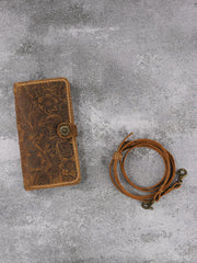 iPhone Vintage Leather Card Phone Crossbody Bag