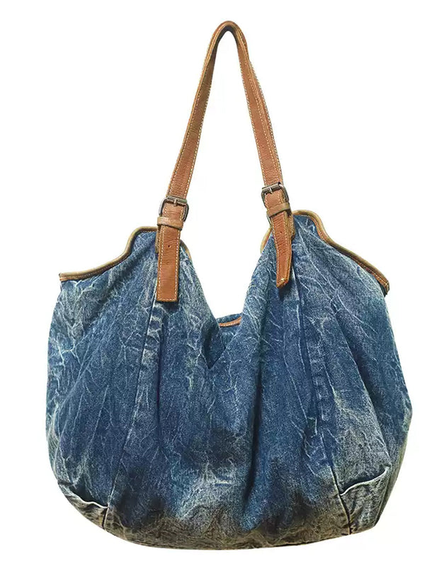 Women Casual Denim Large Capacity Shoulder Bag