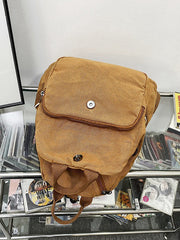 Japan Style Canvas Solid Shoulder Bags Backpack