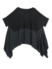 Plus Size - Summer Patchwork Casual Irregular T-shirt